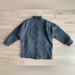 VINTAGE | Larry Levine - Tweed Wool-Blend Stand Collar Coat